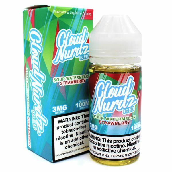 Cloud Nurdz - Sour Watermelon Strawberry  Iced 100ml