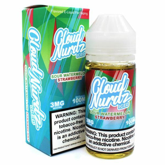 Cloud Nurdz - Sour Watermelon Strawberry  Iced 100ml